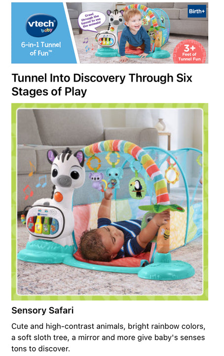 VTech Baby® 6-in-1 Tunnel of Fun™ Play Gym for Babies