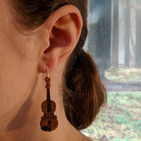 Wooden Instrument Earrings