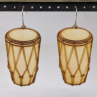 Wooden Instrument Earrings