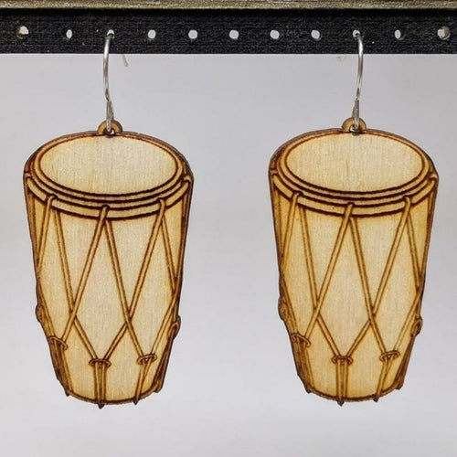 Wooden Instrument Earrings