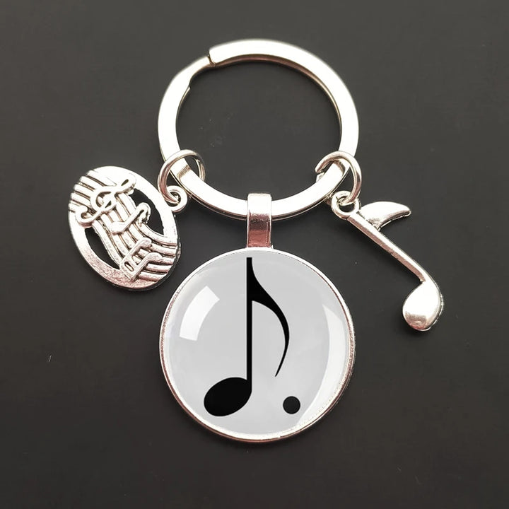 Musical Notes Symbols Keychain