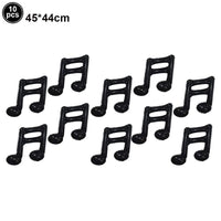 10 Piece Black Music Note Mylar Balloons