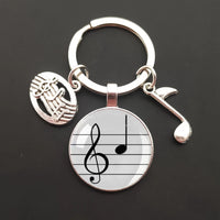 Musical Notes Symbols Keychain