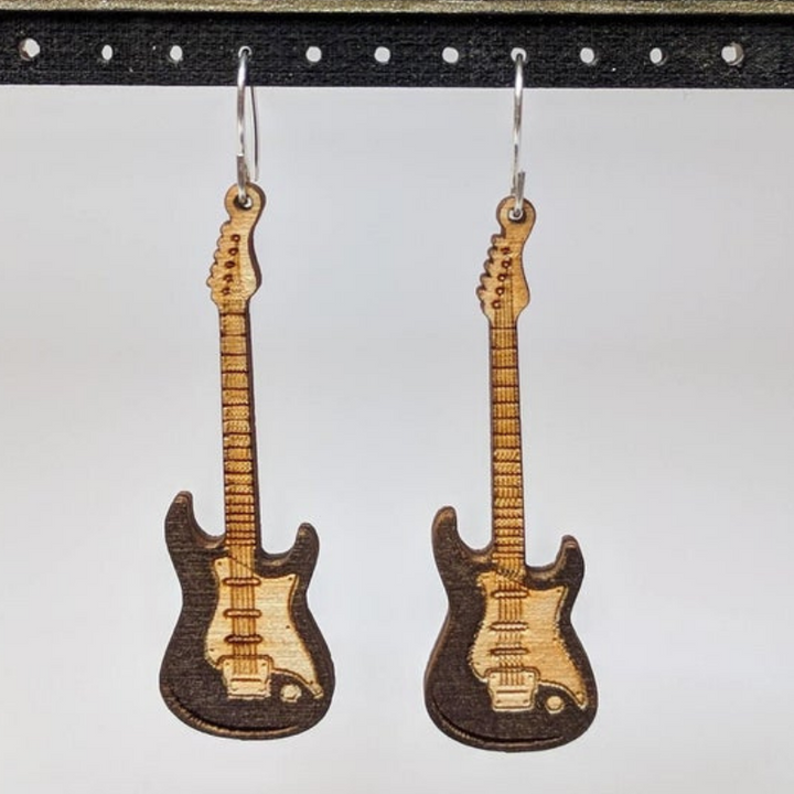 Wooden Instrument Earrings