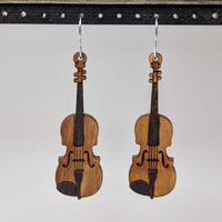 Wooden Instrument Earrings